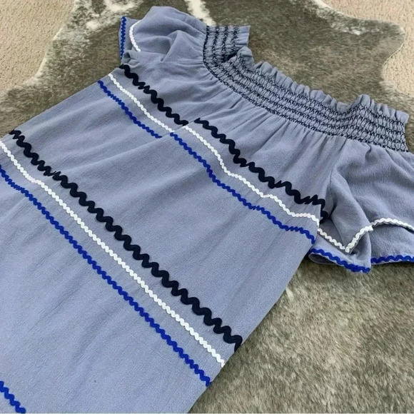 Mud Pie Ric Rac Off The Shoulder Dress - Picture 6 of 11